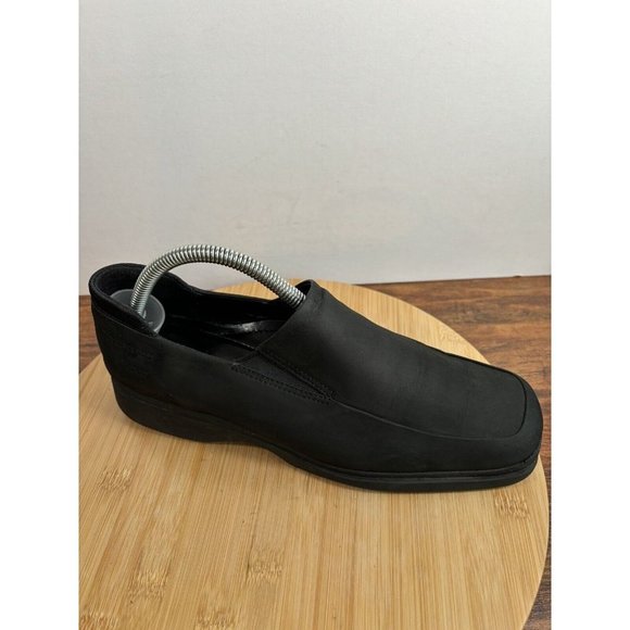 Ecco Twist Men Size 7 Black Nubuck Slip On Casual‎ Loafers Shoes Wedge - Picture 8 of 12